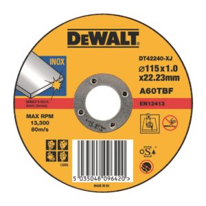 Dewalt DT42240 - Rezné kotúče na antikorovú oceľ - ploché - ø 115mm