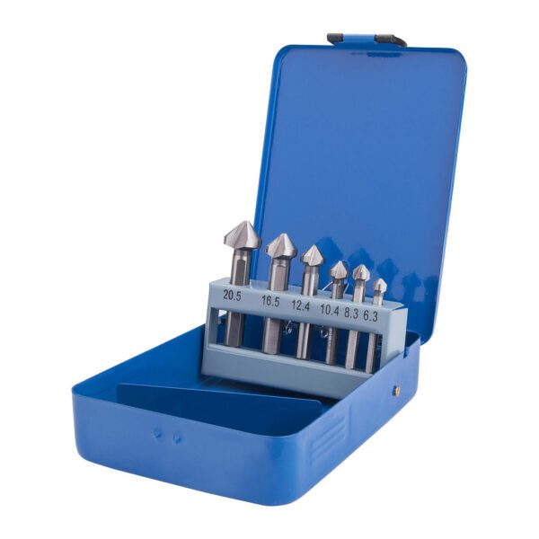 Extol Craft 20094 - Záhlbníky kuželové 90°, 6-dielna sada, ø6,3-20,5 mm
