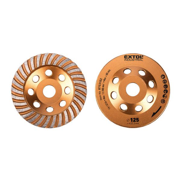 Extol Industrial 8703102 - Kotúč brúsny diamantový dokončovací, 125mm, Turbo