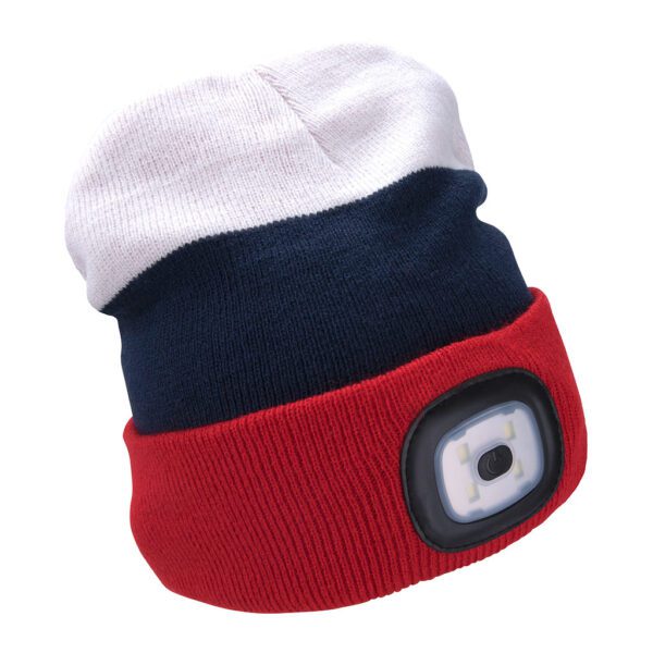 Extol Light 43451 - Čiapka s čelovým svetlom, 4x LED, 45lm, Li-ion 300mAh, trikolóra