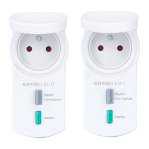Extol Light 43803 - Zásuvka diaľkovo RF ovládaná, 2ks, exteriérová