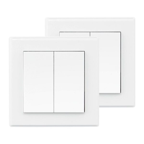 Extol Light 43822 - Vypínač nástený, dvojitý na diaľkové ovládanie zásuviek a objímok 2ks