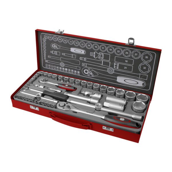 Fortum 4700002 - Sada nástrčných a zástrčných kľúčov, 1/4", 1/2", 50ks