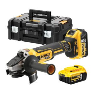 DeWALT DCG405P2 - AKU uhlová brúska 18V, bezuhlíková, 125mm, 2×AKU 5,0Ah, nabíjačka, kufor TSTAK™