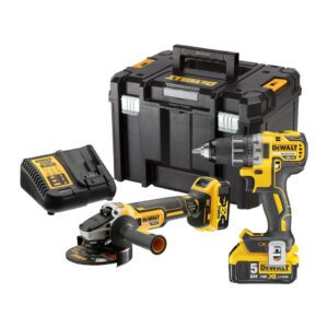 DeWALT DCK2020P2T - AKU kombinovaná súprava 18V, 2×AKU 5,0Ah, TSTAK™ kufor (DCD791, DCG405)