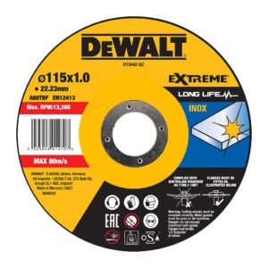 DeWALT DT3442 - Rezný kotúč pre rezanie nerezovej ocele 115×1×22,23mm