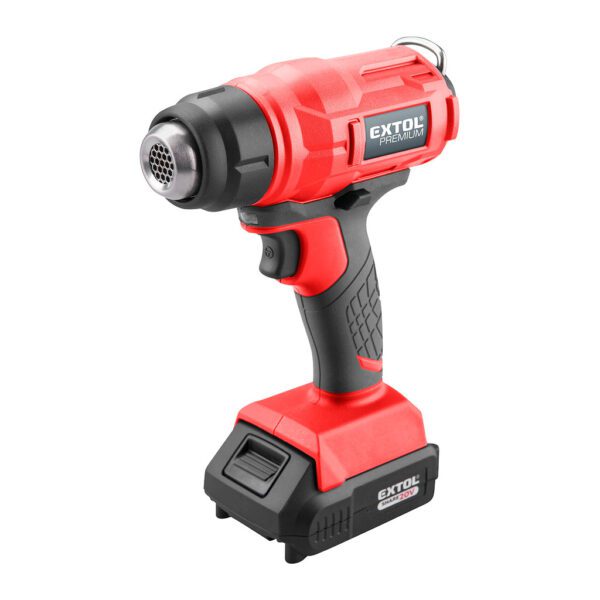 Extol Premium 8891866 - Pištoľ teplovzdušná aku Share20V, 1x2Ah, 550°C