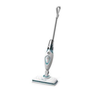 Black+Decker FSM1615 - Elektrický parný mop 1600W, biely/modrý