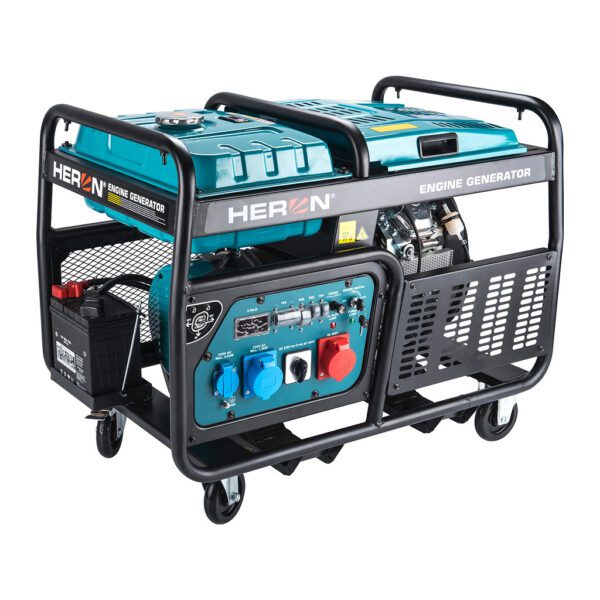 Heron 8896430 - Elektrocentrála rámová benzínová 400V/230V, 11kW/10kW, 22HP dvojvalec