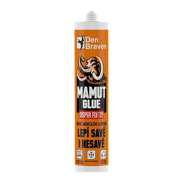 Den Braven 50408BD - MAMUT GLUE Disper Fix 280 ml kartuša biela