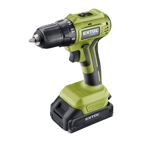 Extol Craft 402450 - Vŕtačka akumulátorová bezuhlíková, 20V, 2x 2Ah Li-ion