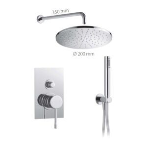 Alpi Blue - Sprchový systém pod omietku, komplet, chróm SWK85A1863