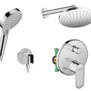 Hansgrohe set 20 - Sprchový systém pod omietku s pákovou batériou, komplet, čierna matná