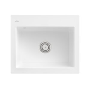 Villeroy & Boch Subway 60 S - Keramický vstavaný drez 600x510 mm, alpská biela CeramicPlus 330901R1